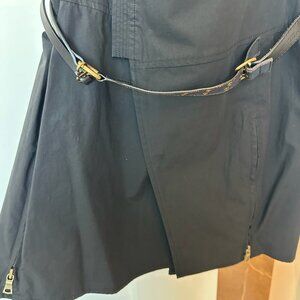 Proenza Black wrap skirt with zippers and belt size 4